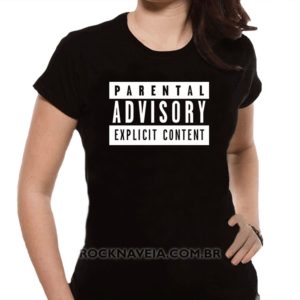 Camiseta Feminina Baby Look Parental Advisory