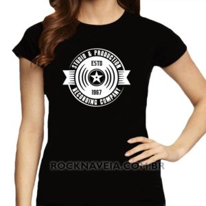 Camiseta feminina baby look Rock n' Roll V11