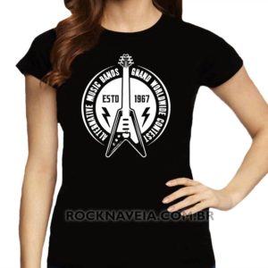 Camiseta feminina baby look Estd 1967  Rock n' Roll