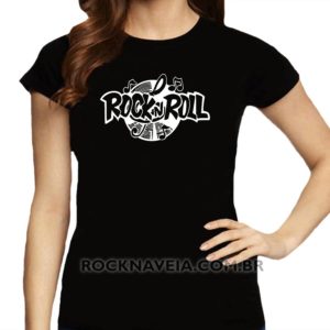 Camiseta feminina baby look Rock n' Roll V23