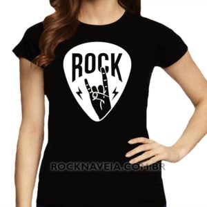 Camiseta feminina baby look Rock n' Roll V27