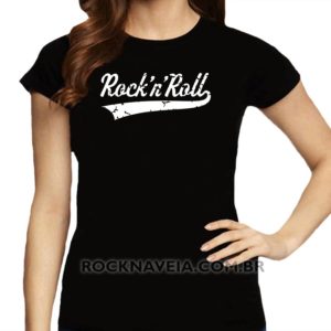 Camiseta feminina baby look Rock n' Roll V3