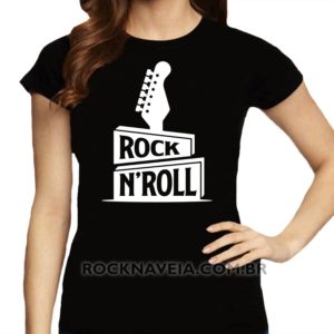 Camiseta feminina baby look Rock n' Roll V31