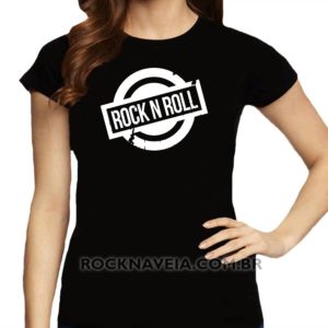 Camiseta feminina baby look Rock n' Roll V33