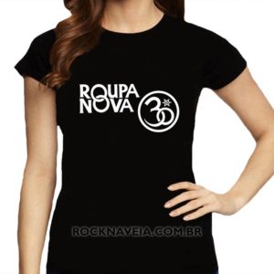 Camiseta feminina baby look Roupa Nova