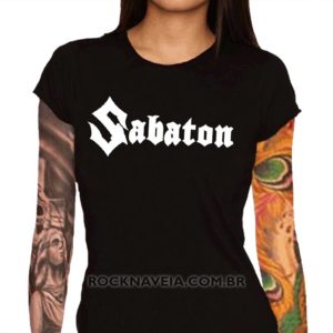 Camiseta feminina baby look Sabaton