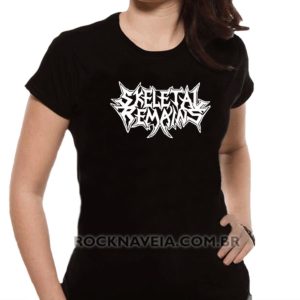Camiseta feminina baby look Skeletal Remains