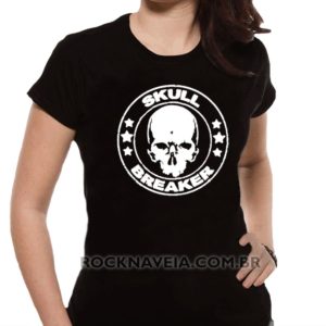 Camiseta feminina baby look Skullbreaker