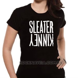 Camiseta feminina baby look sleater kinney