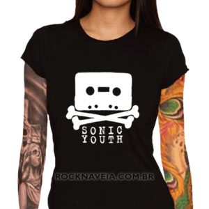 Camiseta feminina baby look Sonic Youth