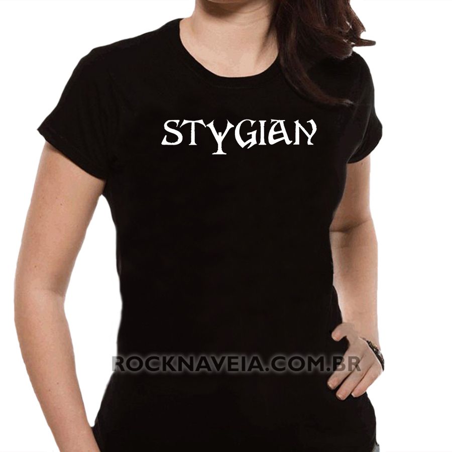 Camiseta feminina baby look Stygian