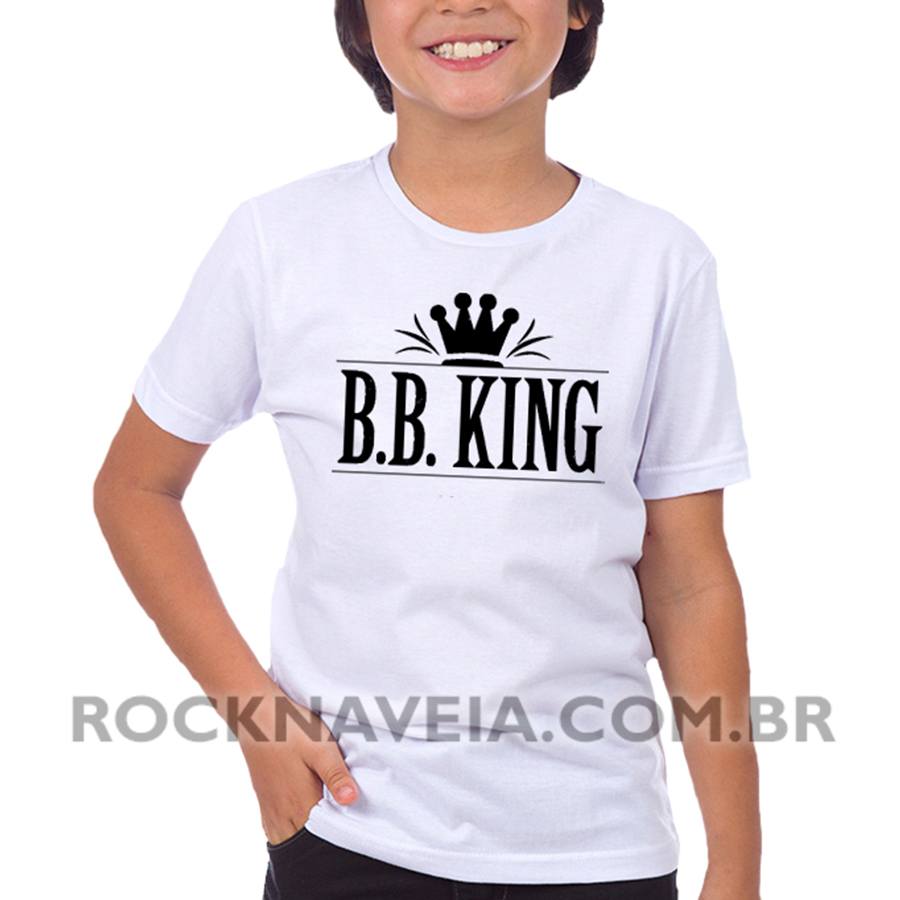 Camiseta Infantil B.B. King - ESTAMPARIA ROCK NA VEIA