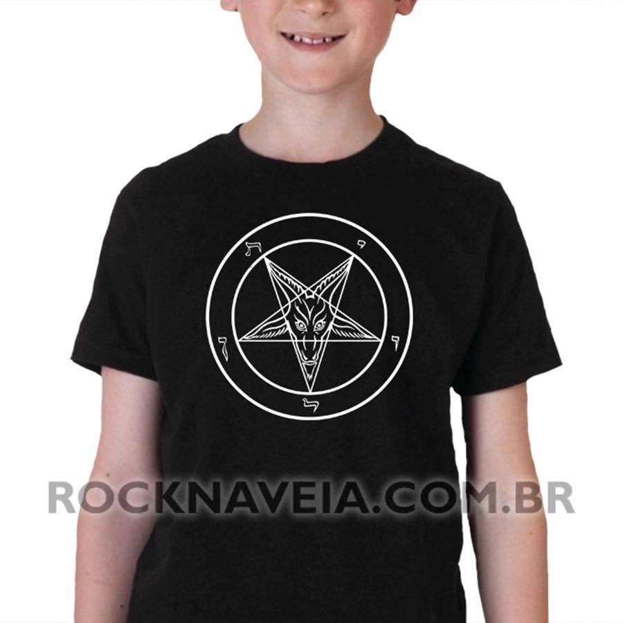 Camiseta Infantil Baphomet Pentagrama