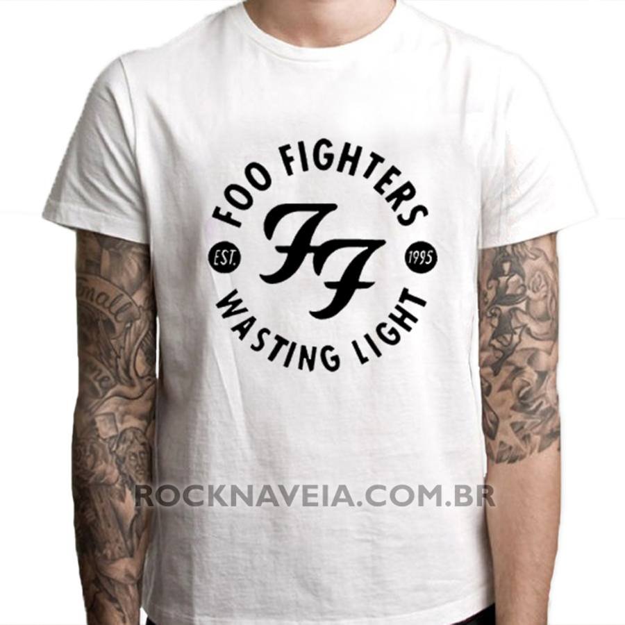Maglietta Foo Fighters Wasting Light | Ufficiale Rock Off | Cotone Morbido, Nero, Unisex
