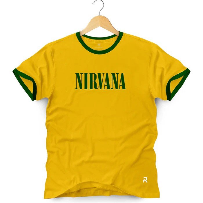 Camiseta Masculina Nirvana Brasil Copa do mundo 2026