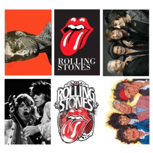 Kit com 6 ímãs de geladeira The Rolling Stones