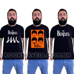 Kit camiseta masculina The Beatles